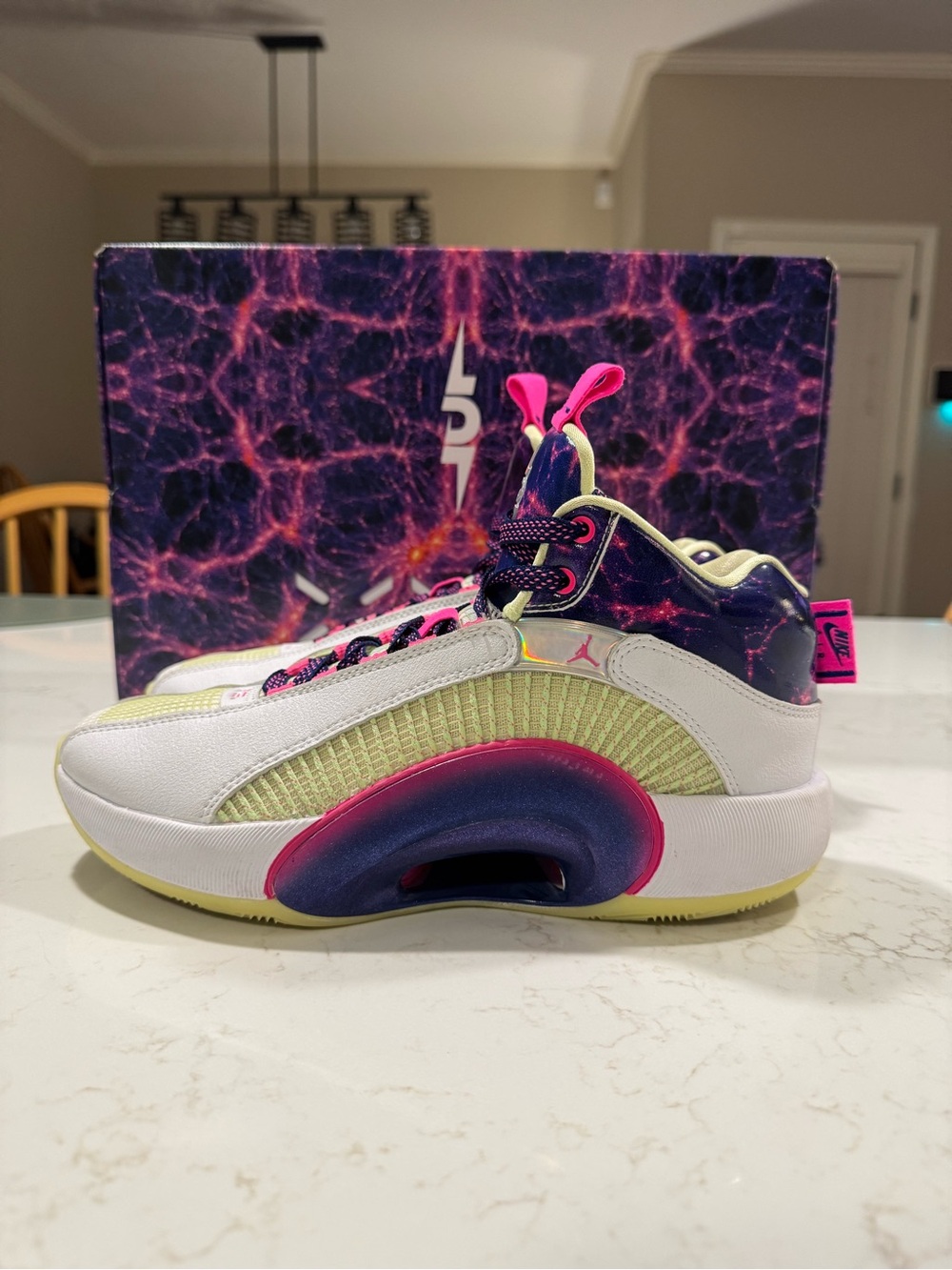 Air Jordan XXXV 35 Luka Doncic GS 6.5Y White Multicolor Sneakers w/ Original Box